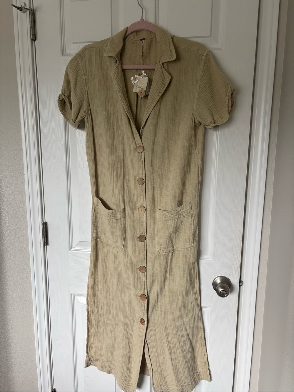 NWT Free People Almeda Buttondown 100% Cotton Dress -Size XS - Picture 2 of 6
